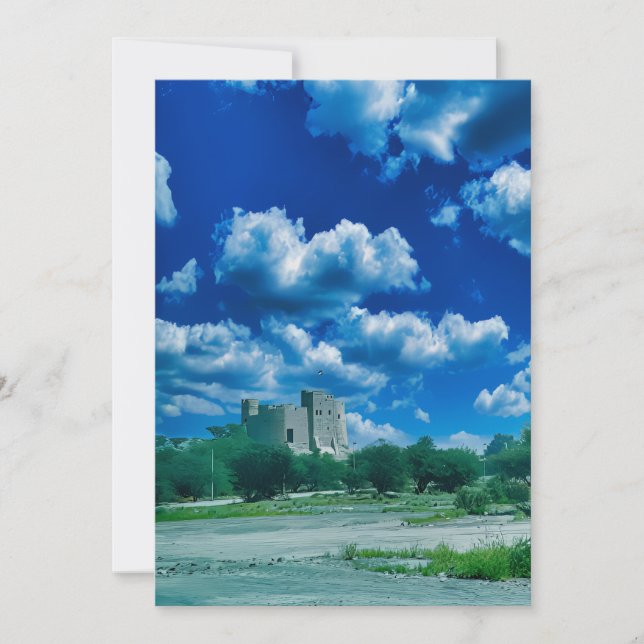 Majestic Ancient Castle of Fujairah UAE Julkort (Framsida)