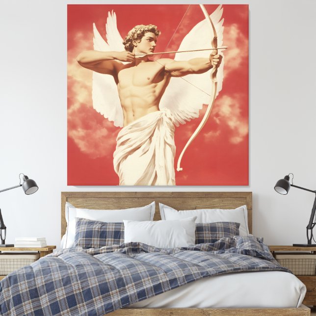 Majestic Angelic Archer - en symbol för Kärlek och Canvastryck (Insitu (sovrum))