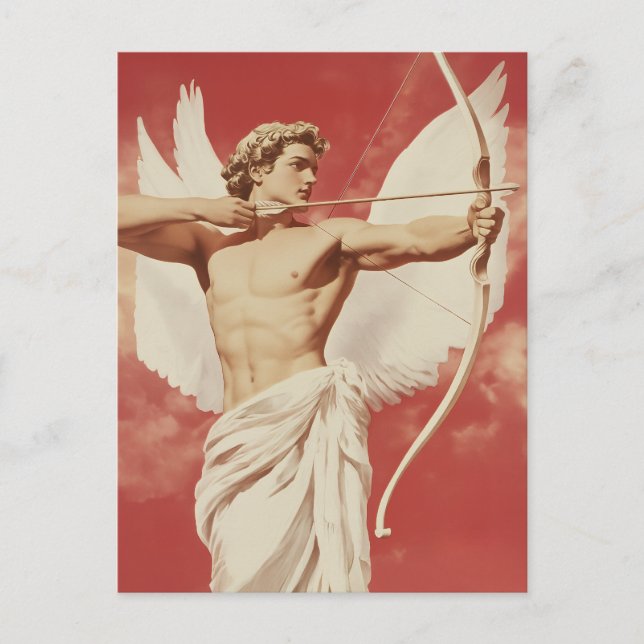 Majestic Angelic Archer - en symbol för Kärlek och Vykort (Framsida)