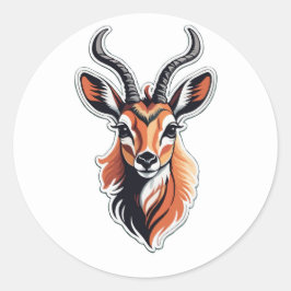 Majestic Antelope Sticker Runt Klistermärke