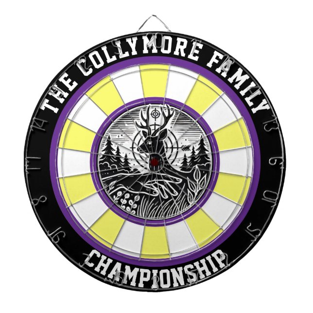 Majestic Antlered Hjort Artwork Darttavla (Framsidan)