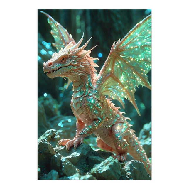 *~* Majestic AP88 Fantasy Dragon Wall Artwork 7 Fototryck (Framsidan)