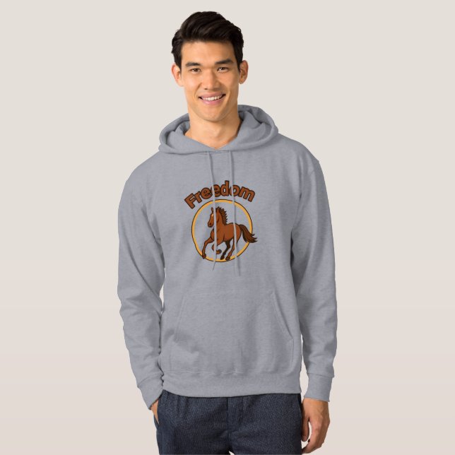 **Majestic Arabian Horse in the Golden Desert** Hoodie (Hel framsida)