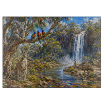 Majestic Australian Wildlife Waterfall