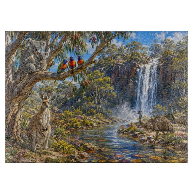 Majestic Australian Wildlife Waterfall  (Framsidan)