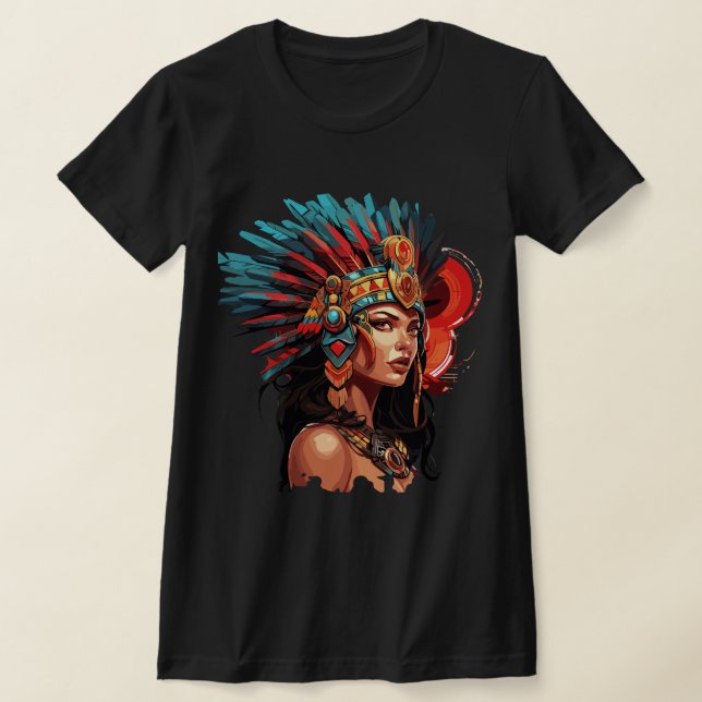 Majestic Aztec Queen T Shirt (Laydown)