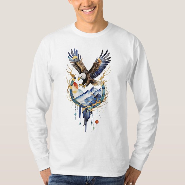 Majestic Bald Eagle – Symbol of Power & Freedom T- T Shirt (Framsida)
