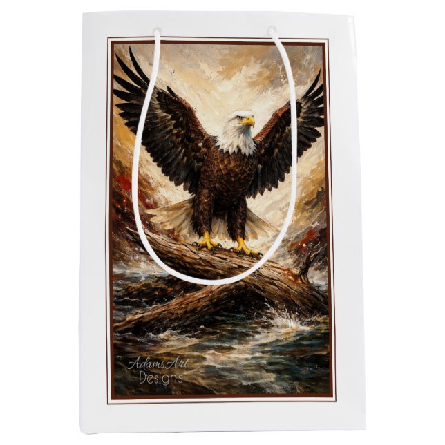 Majestic Bald Eagle Wings Spread Nature Art (Framsidan)