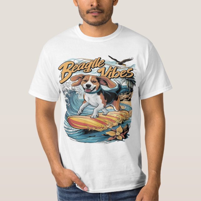Majestic Beagle erövrar vågens överlevnad T Shirt (Framsida)