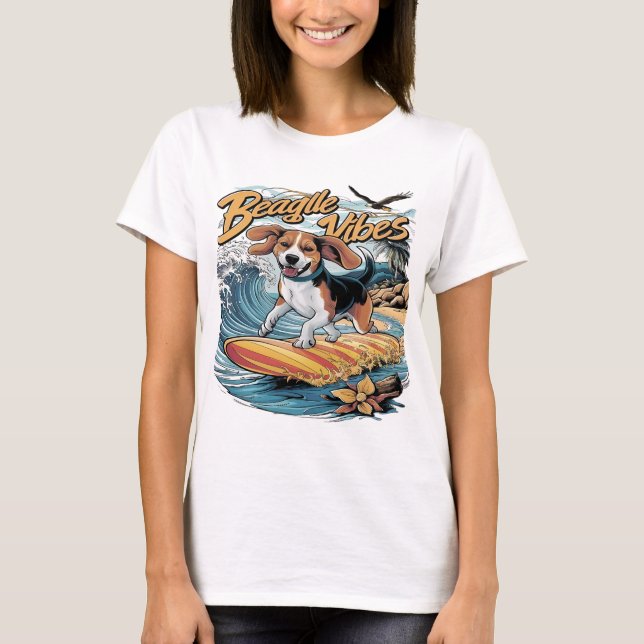 Majestic Beagle erövrar vågens överlevnad T Shirt (Framsida)