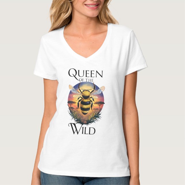 Majestic Bee: Vildens drottning T Shirt (Framsida)