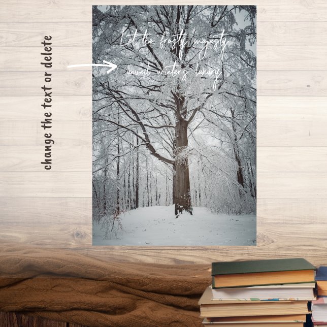 Majestic Beech träd i vinterskogen Poster (Skapare uppladdad)
