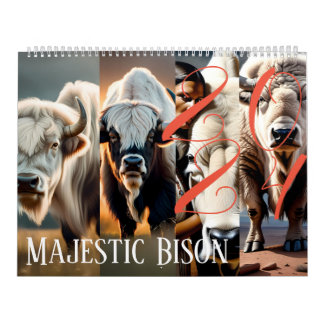 Majestic Bison - 2024 års kalender: en resa genom Kalender