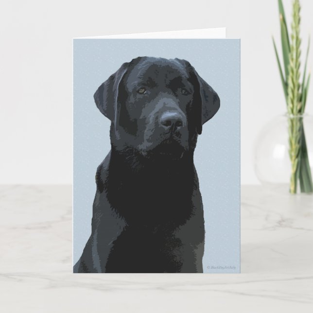 Majestic - Black Hund Art - Black Labrador Kort (Framsida)