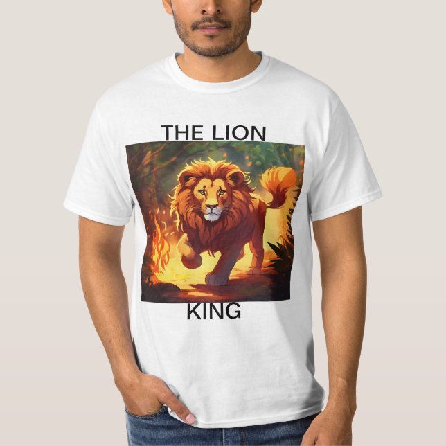"Majestic Blaze - Lejona på Vilden T-Shirt" T Shirt (Framsida)