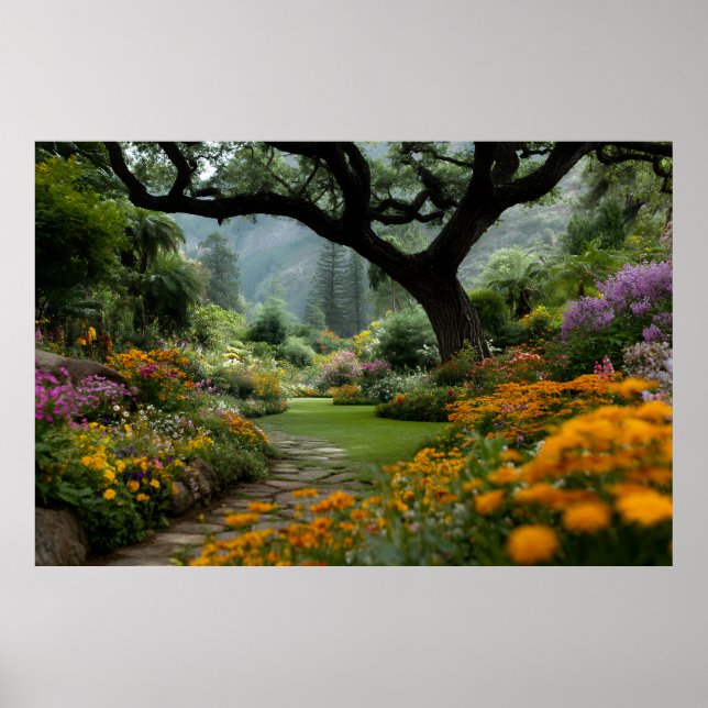 Majestic Blossom Canopy Garden Path Poster (Framsidan)