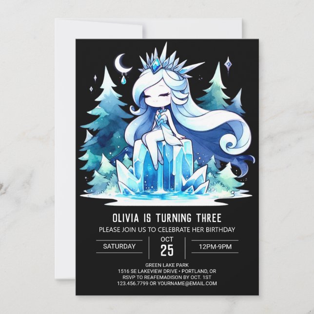 Majestic Boho Princess Birthday Inbjudningar (Framsida)