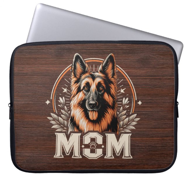 Majestic Bond: Gee Vaucher German Shepherd Hund Ma Laptop Fodral (Framsidan)