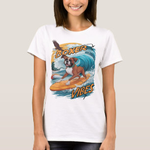 Majestic Boxer Surfer som erövrar Vågar T Shirt