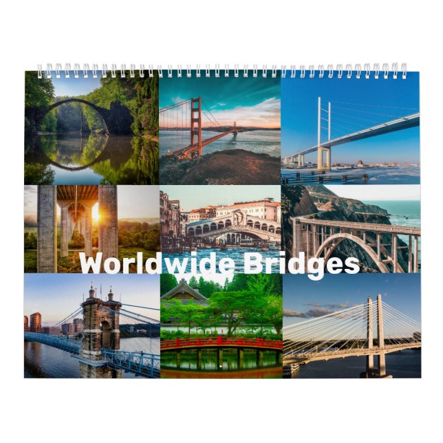 Majestic Bridges Calendar 2021 Home/Office Wall Kalender (Omslag)