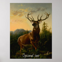 Majestic Buck i bergen Poster