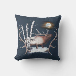 Majestic Bull Elk Bugling i måndags Kudde
