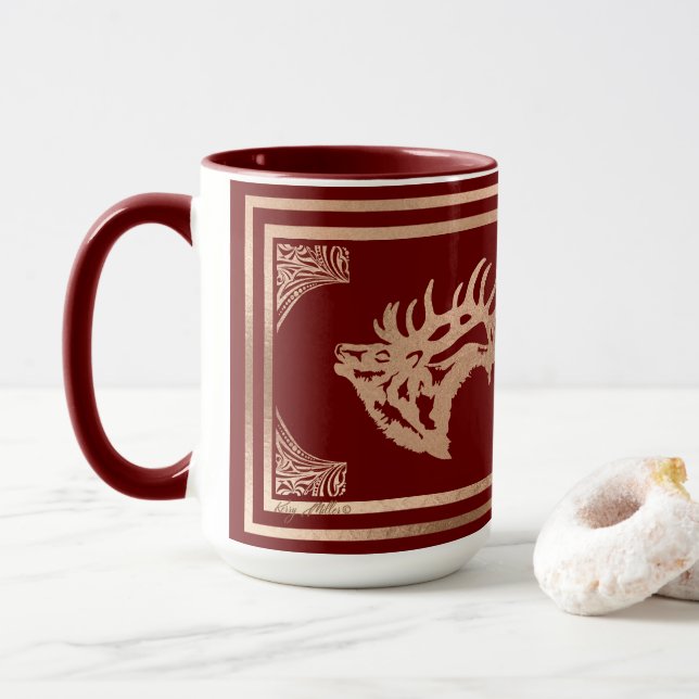 Majestic Bull Elk Mugg (Med munk)