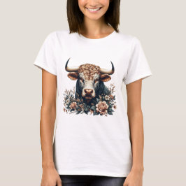 Majestic Bull i Bloom T Shirt