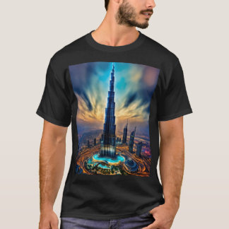 Majestic Burj Khalifa - Light Färg T-Shirt Design