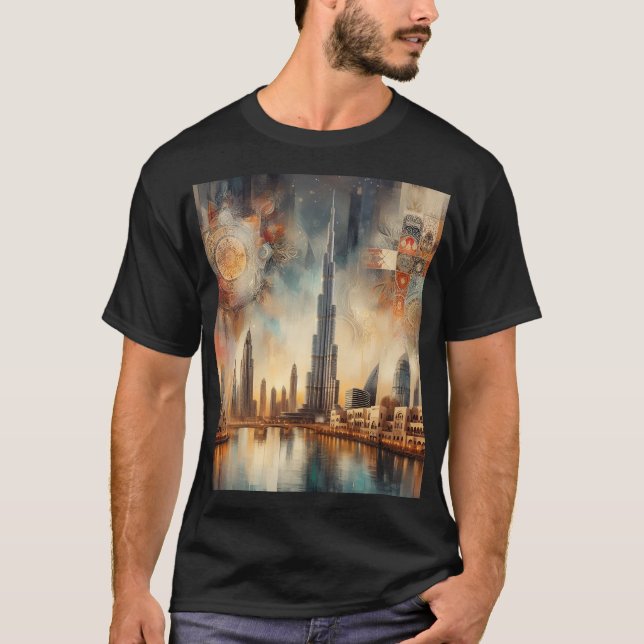 Majestic Burj Khalifa T Shirt (Framsida)