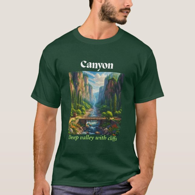 Majestic Canyon Valley Ligcape - Nature Älskare's T Shirt (Framsida)