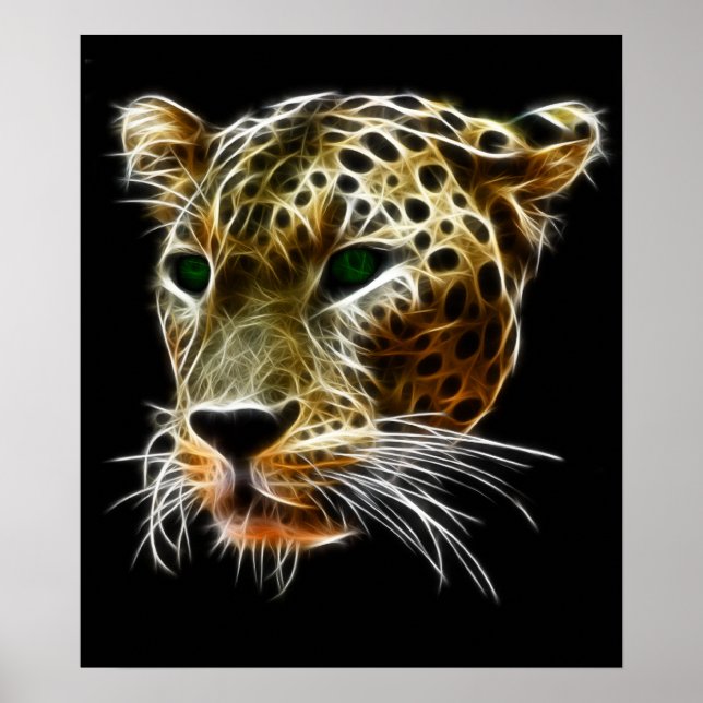 Majestic Cat Leopard Head Poster (Framsidan)