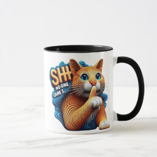 Majestic Cat Silhouette utan bil Mugg