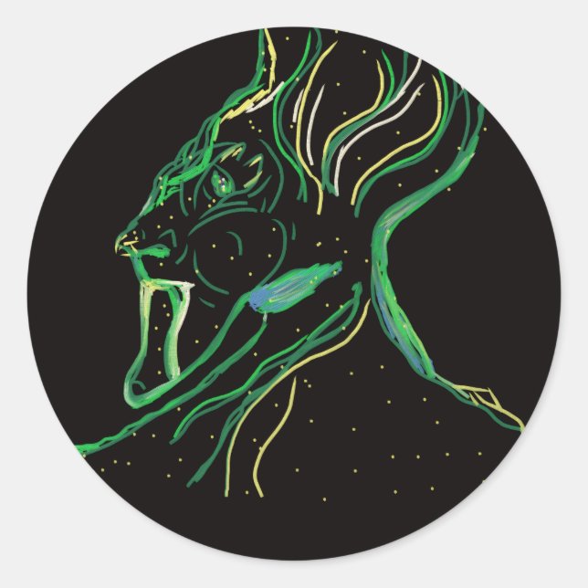 Majestic Constellation Round Stickers Runt Klistermärke (Framsida)