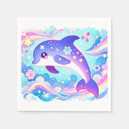 Majestic Cute Dolphin Baby Shower Pappersservett