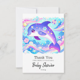 Majestic Cute Dolphin Baby Shower Tack Kort