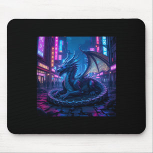 Majestic Cyberpunk Dragon Resting in Neon City Sti Musmatta