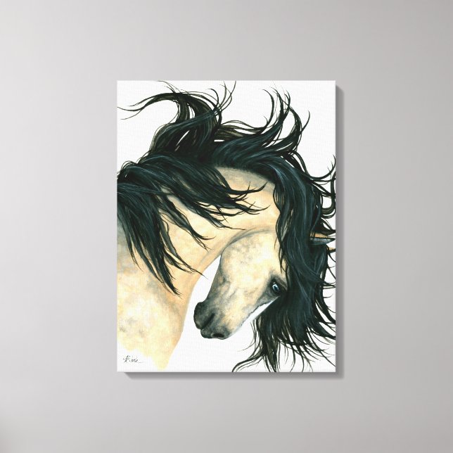 Majestic Dappled Buckskin Horse Canvas av Bihrle (Framsida)