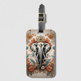Majestic Decorated Elephant Wildlife Bagagebricka