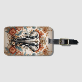Majestic Decorated Elephant Wildlife Bagagebricka