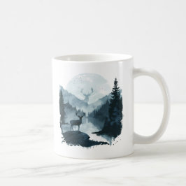 Majestic Deer in Forest Landscape Kaffemugg