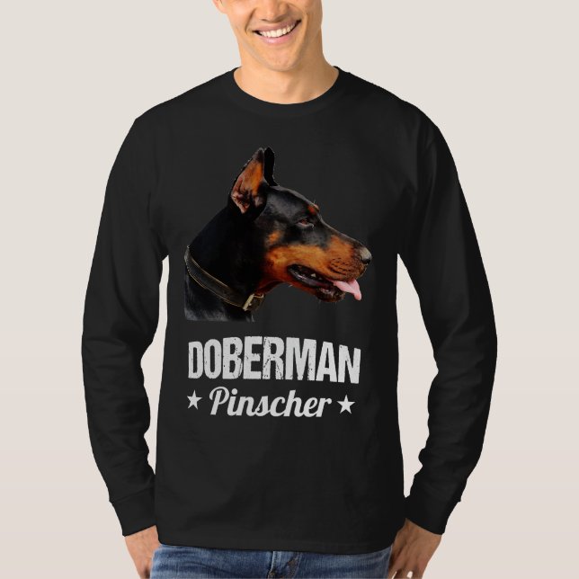 Majestic Doberman Pinscher Animal Art Design T Shirt (Framsida)