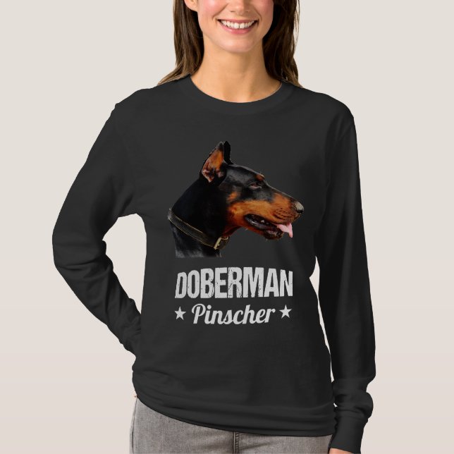 Majestic Doberman Pinscher Animal Art Design T Shirt (Framsida)
