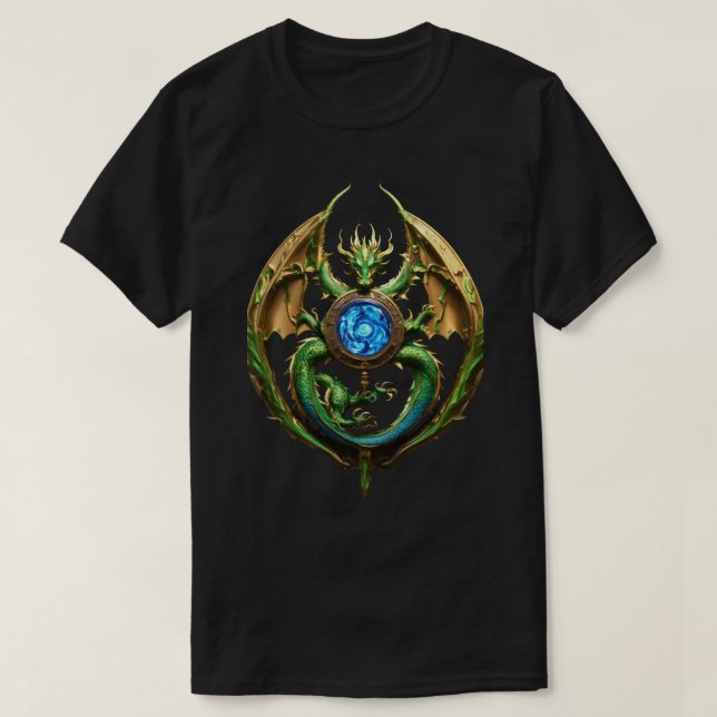 Majestic Dragon Symbol T-Shirt - Power & Wisdom (Design framsida)
