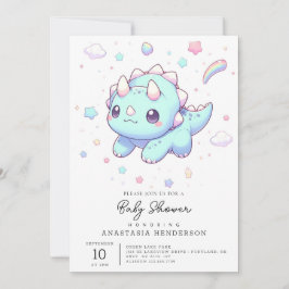 Majestic Dreamy Dinosaur Baby Shower Inbjudningar