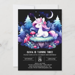 Majestic Dreamy Horse Birthday Inbjudningar