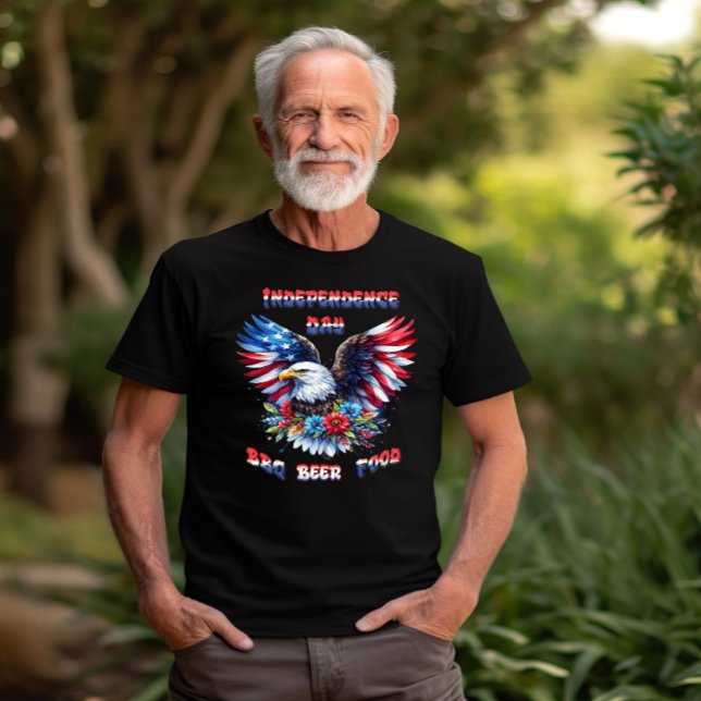 Majestic Eagle Blommar Independence day T Shirt (Skapare uppladdad)