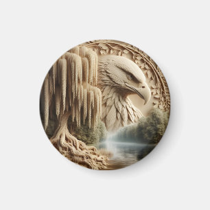 Majestic Eagle bortser från Serene Sjö Magnet