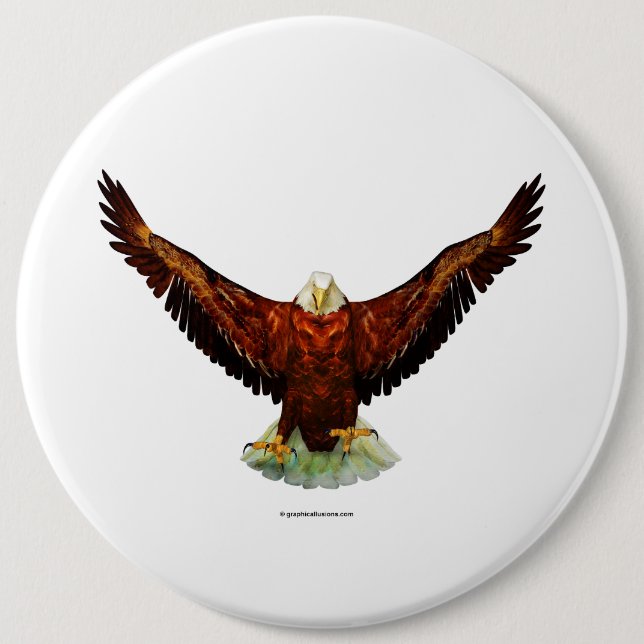 Majestic Eagle Button Stift Knapp (Framsida)