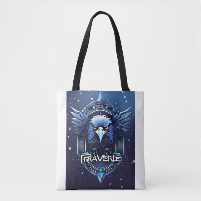 Majestic Eagle Emblem Tote Bag – Bold & Stylish Ev Tygkasse (Framsida)